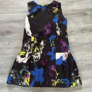 Milly Girls floral fit flare sleeveless dress Sz 12 (kids)